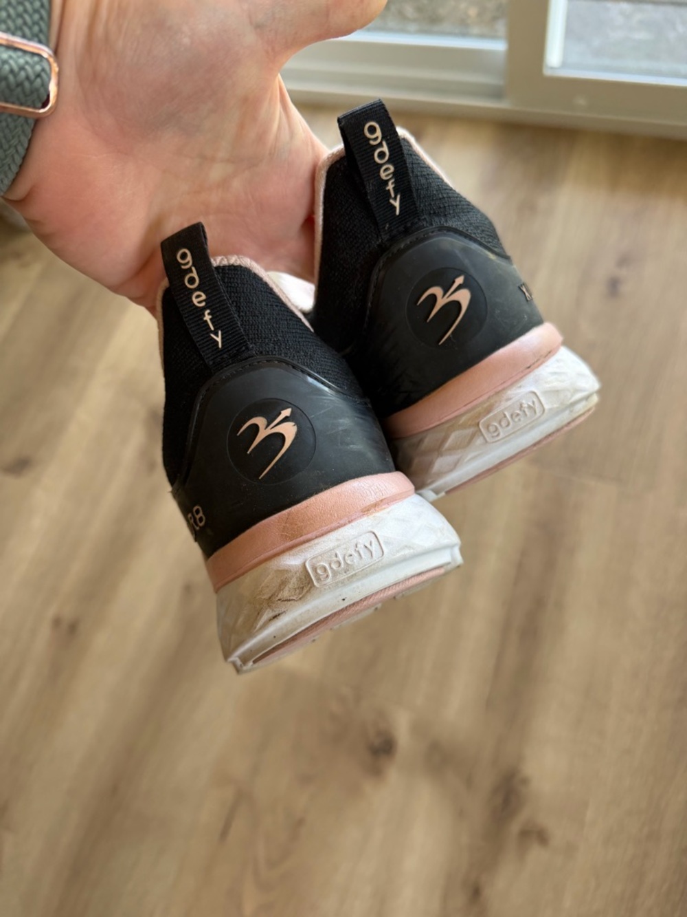 Women's Black and Pink Running Sneakers - Picture 11 of 11